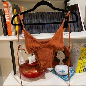 ⚡️Flash 24 Hour Sale⚡️Monday Swimwear Barbados Top AND Bottom in Clay Crinkle